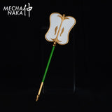 MechaNaka's Gunpla weapon - A miniature banana leaf fan. 
This weapon was made famous by Princess Iron Fan from the Chinese classic novel Journey to the West. 
The fan is said to be able to summon strong winds and rain. 