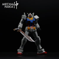 MechaNaka's Gunpla weapon - A miniature mecha style Chinese saber, inspired by traditional Oxtail Dao and Da-dao.