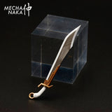 MechaNaka's Gunpla weapon - A miniature mecha style Chinese saber, inspired by traditional Oxtail Dao and Da-dao.