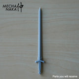 Gunpla Weapons by MechaNaka - A miniature Chinese sword, inspired by traditional Jian made during the Qing Dynasty. 2 size options: HG (1/144) and MG (1/100). Parts you will receive.