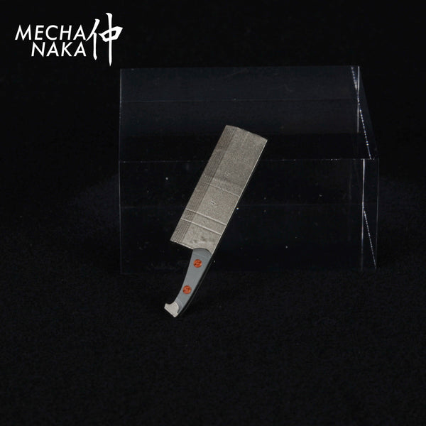 MechaNaka's Gunpla weapon - A miniature cleaver for close-quarters combat.