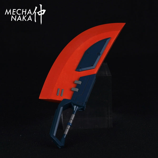 MechaNaka's Gunpla weapon - A miniature cleaver-shaped sword with an exaggerated size and thickness.