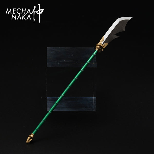 MechaNaka's Gunpla weapon - A miniature Guandao / Guan Dao, also called a Crescent Moon Blade; a single-bladed polearm famously used by Guan Yu, a legendary general from the Three Kingdoms period of ancient China.
