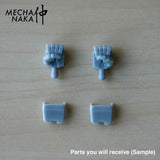 MechaNaka's Gunpla Detail Parts - Hands - MG (1/100) - parts you will receive sample.