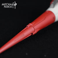 MechaNaka's Gunpla weapon - A miniature lance that features three beam cannons at the tip and a jet engine design at the pommel. Details.