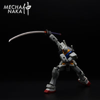 MechaNaka's Gunpla weapon - A miniature odachi.  An odachi is a large Japanese single-edged sword with a deep curvature, commonly used in the Nanboku-cho period of Feudal Japan.